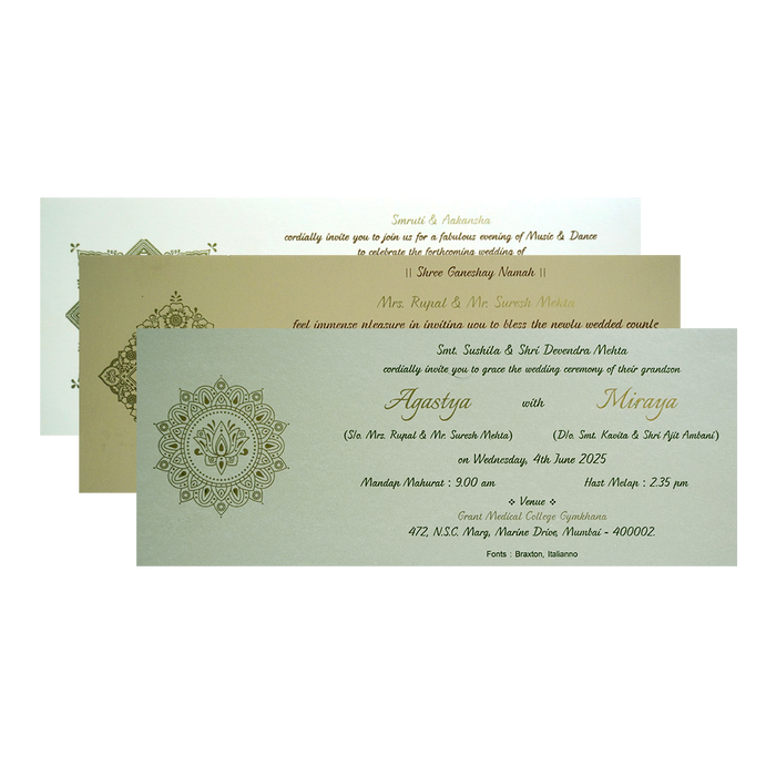 Aqua Blue Nameplate Invitation Card-King of Cards