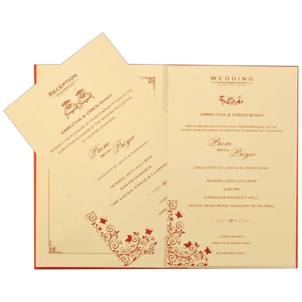 Invitation Card - Stunning Ganesha Screen Wedding Card-KNK1288