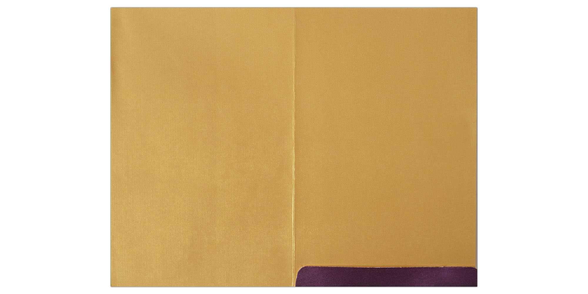 Invitation Card - Peacock and Ganesha themed gold and purple card-KNK2378