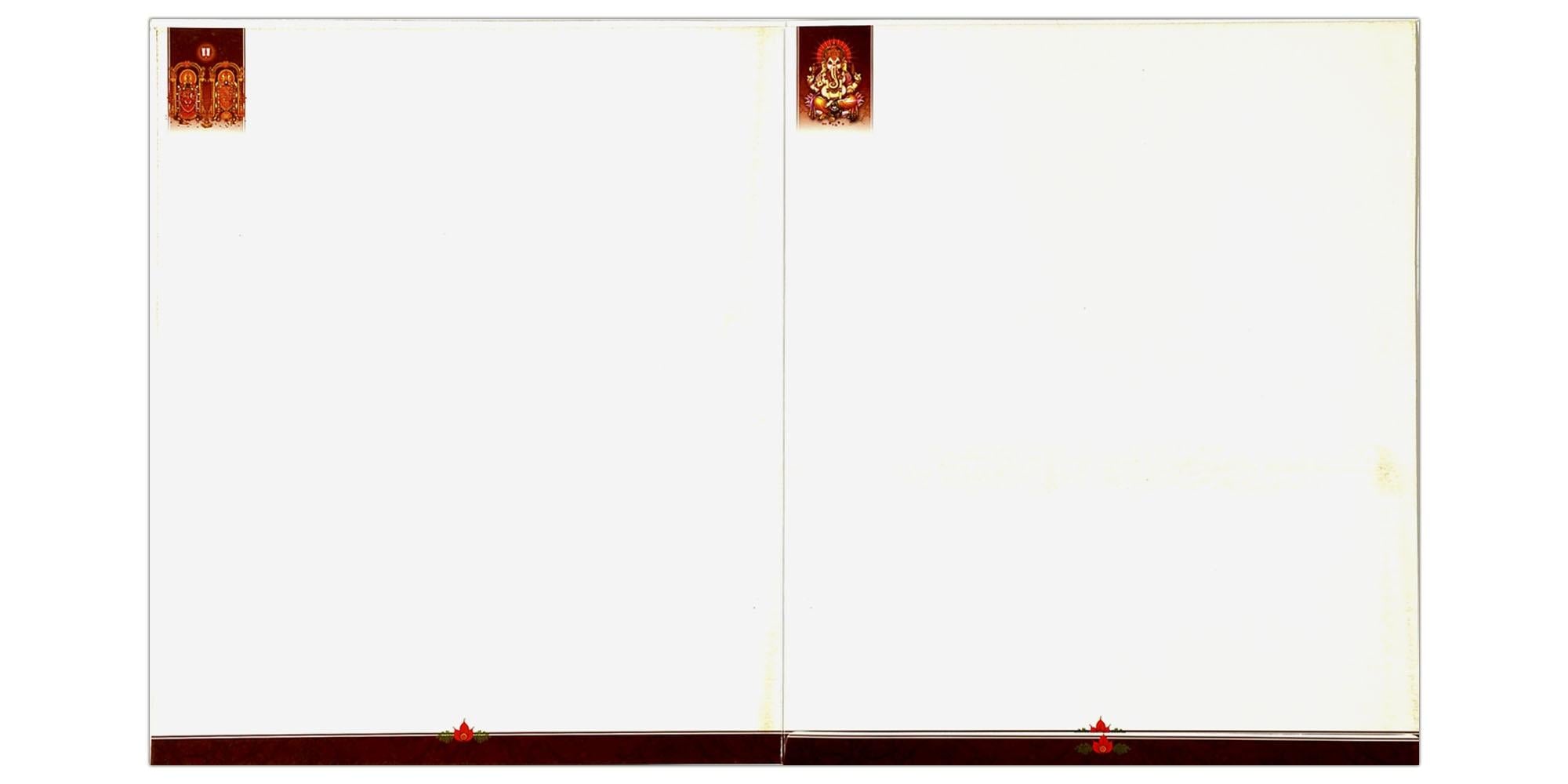 White Traditional Indian Wedding Card