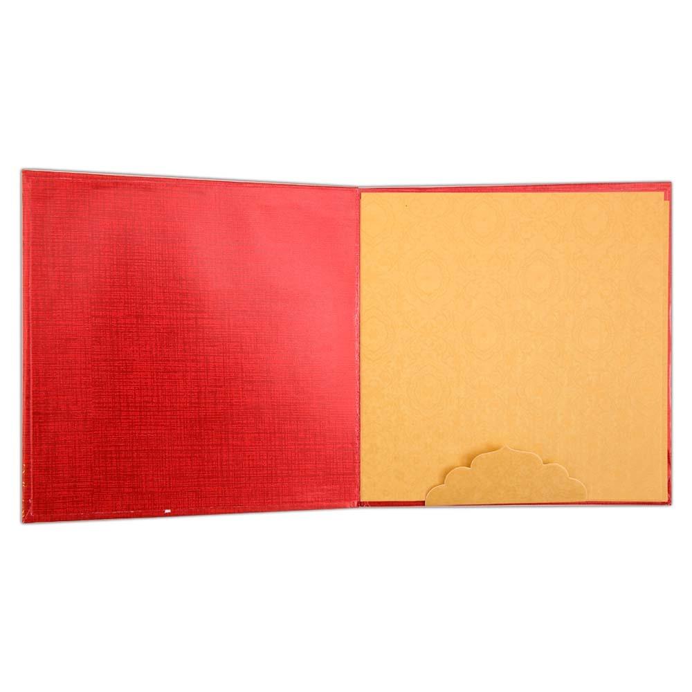 Invitation Card - Opulence defining Rich Red Ganesha card - KNK3056