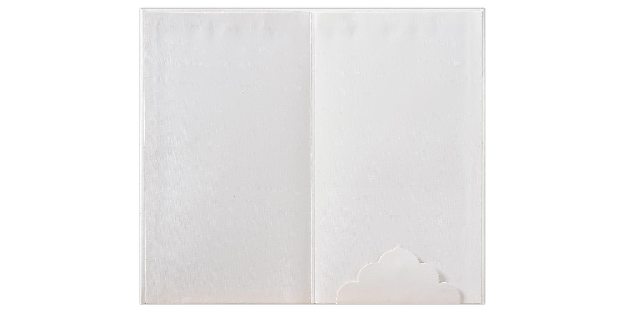 Invitation Card - Royal White-Gold Wedding Invitaion Card-KNK4193