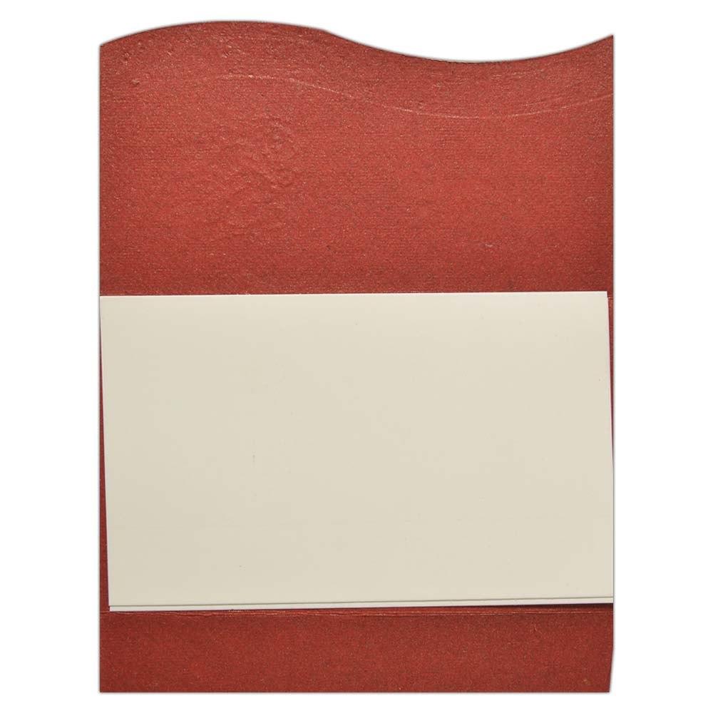 Invitation Card - Divine Creation in luxurious Red and dazzling gold with Lord Ganesh-KNK4351