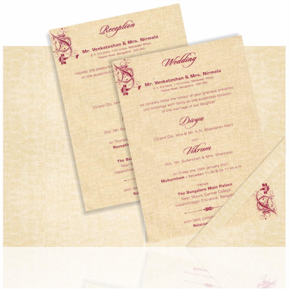 Brown Gold Premium Padded Card With Ganesha Sticker-KNPS9521N