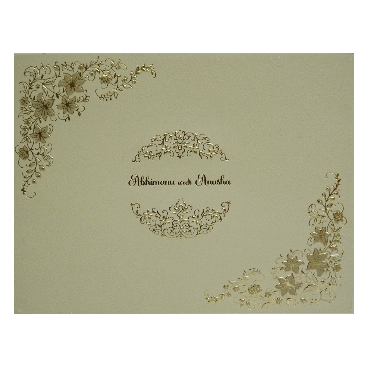 Ivory Padded Wedding Card-King of Cards