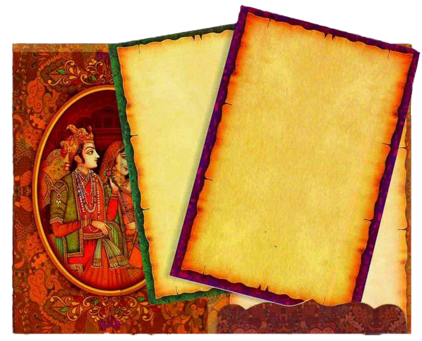 Royal Big Brown Ganesha Padded Wedding Card - KNKZ0016-King of Cards