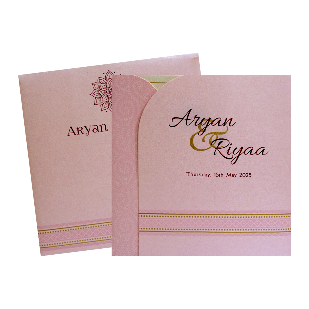 Pink Door Opening Invitation Card-KRC30112