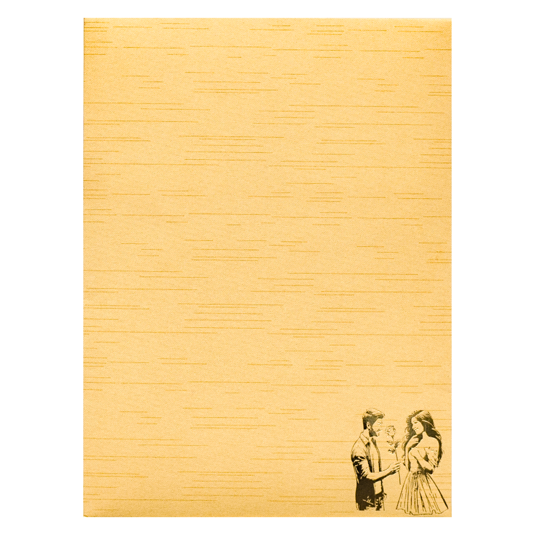 Gold Door Style Couple Wedding Card - KNM2902G