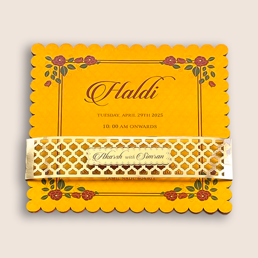 Maroon Premium Floral Luxury Invitation Box - KNLW202557
