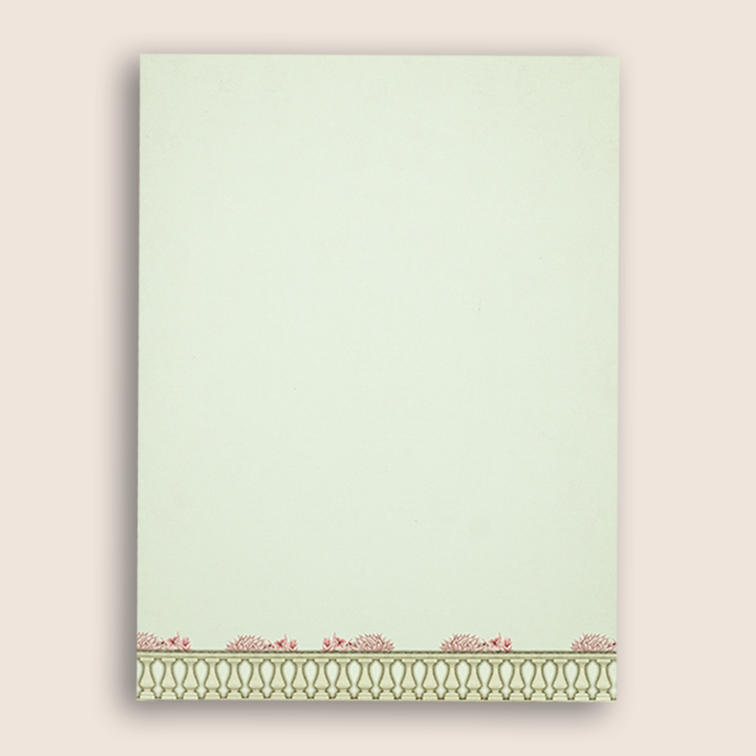 Pastel Green Laser-Cut Floral Bag Style Wedding Card - KNAS3108