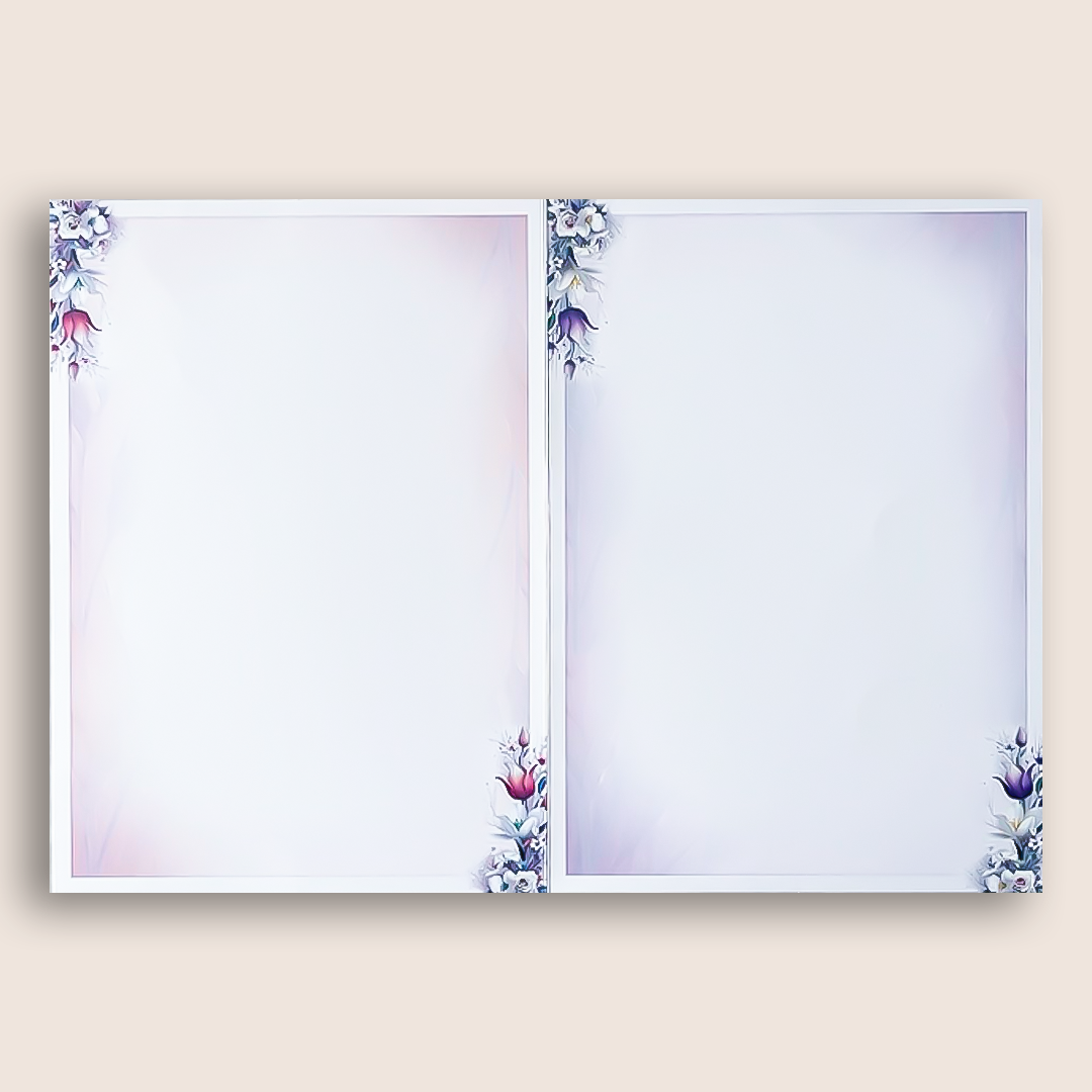 Grey Lavender Floral Wedding Card - KNAR2407