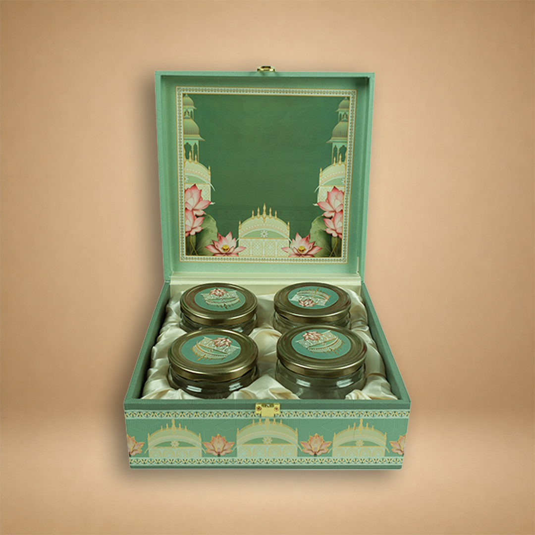 Green Lotus Royal Palace Luxury Sweet Jar Box - KBX27018