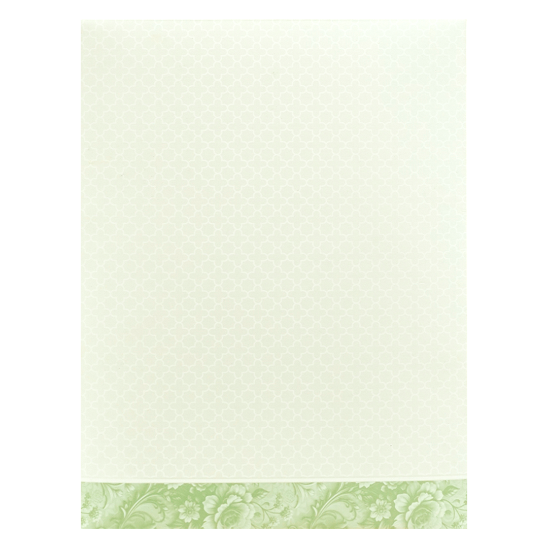 Green Double Door Floral Wedding Card-KNA2403G
