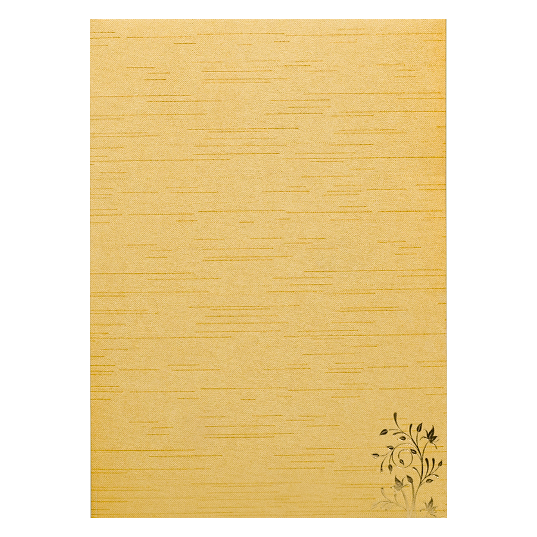 Gold Ganesha Motif Folder Wedding Card-KNT2701GL