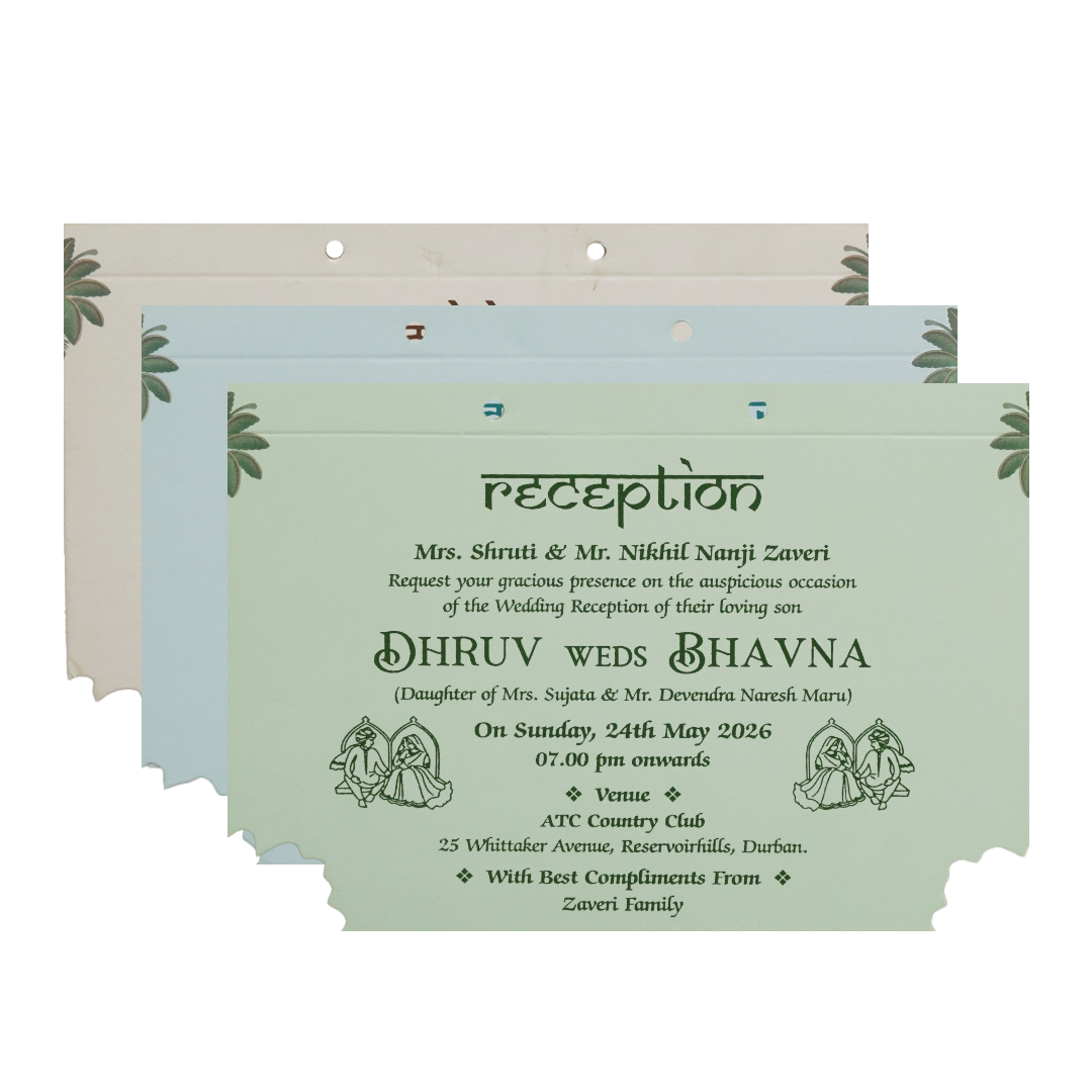 Brown Elephant Laser-cut Wedding Card - KSH72870