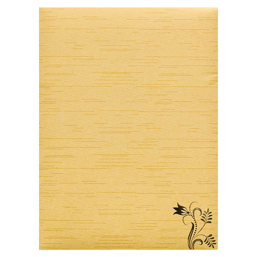 Gold Ganesha Folder Wedding Card-KNM2901G
