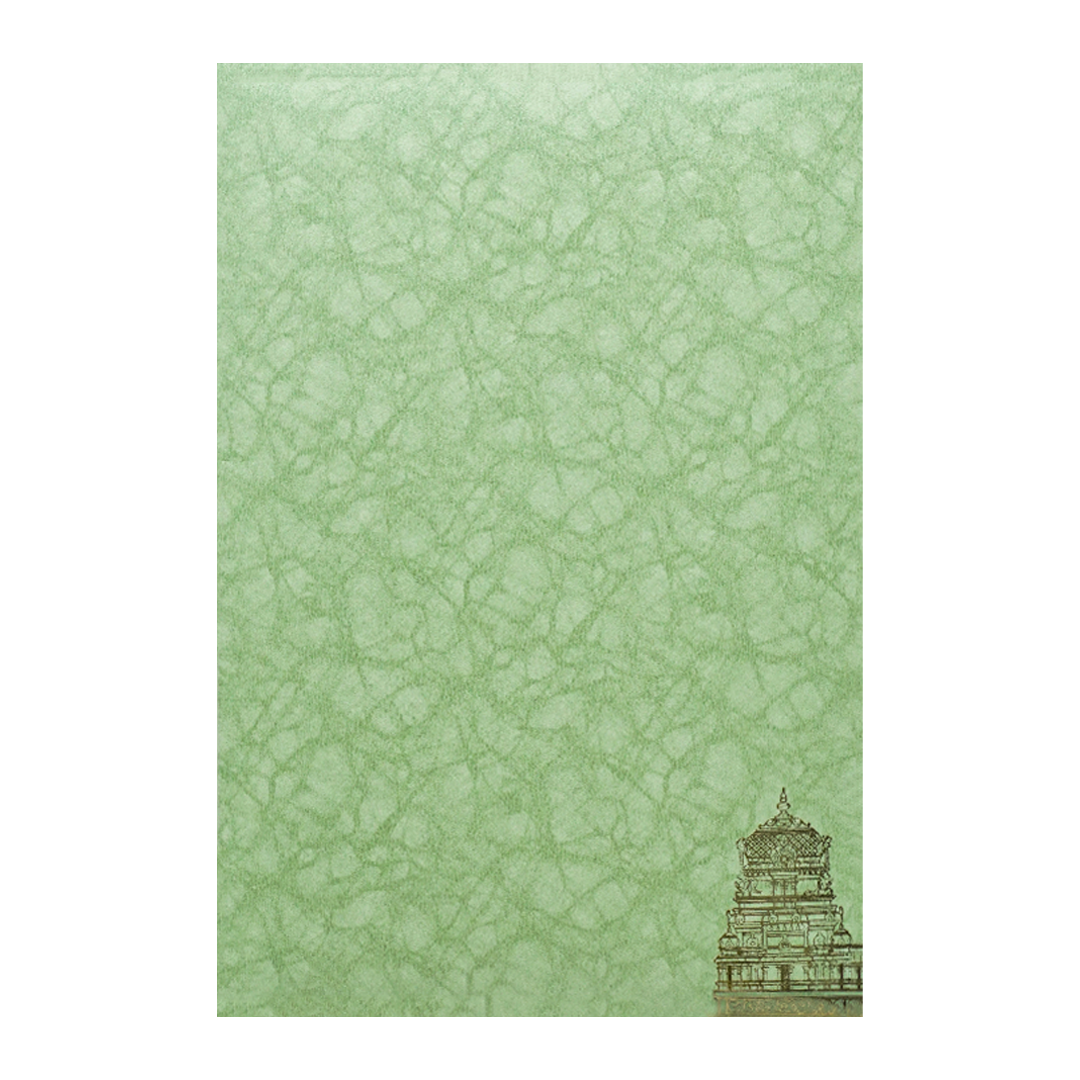 Green Door Style Floral Traditional Wedding Card - KNK3601GN