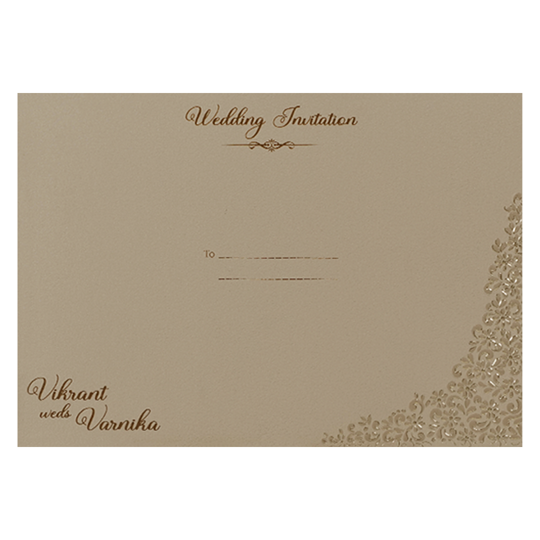 Pink Gold Ornate Floral Wedding Card-KSI64780