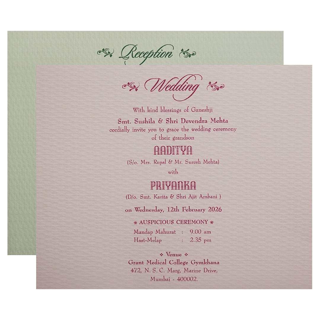 White Gatefold Padded Floral Wedding Card-KMMWD1112