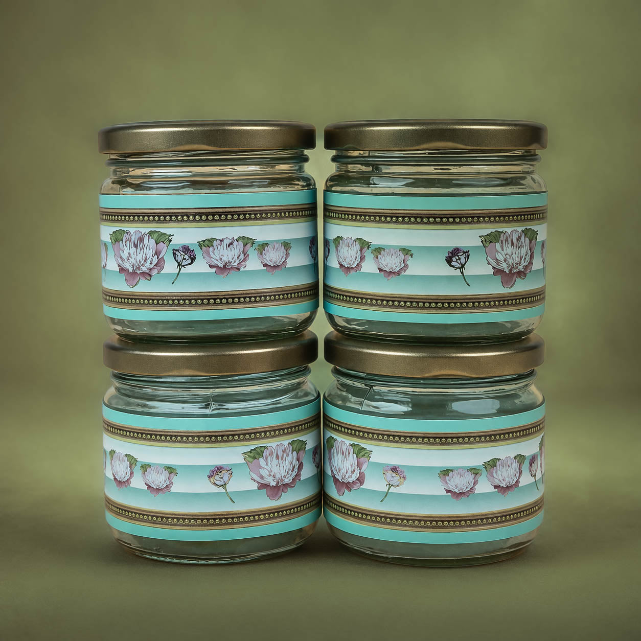 Pastel Blue Peacock Luxury Sweet Jar Box-KBX10101