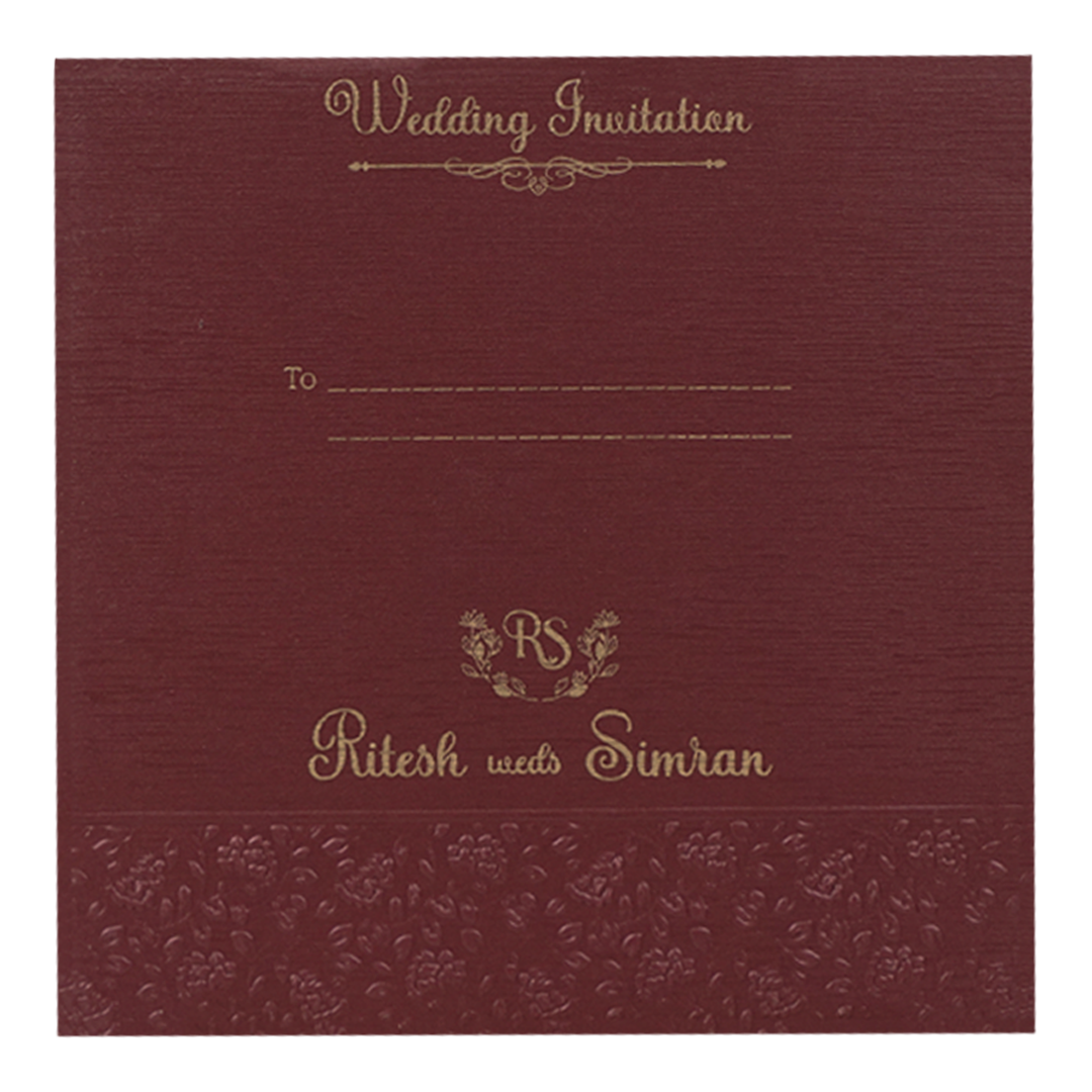 Red Floral Wedding Card-KSI65010