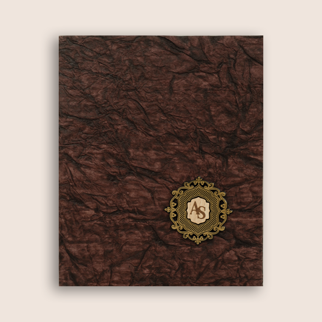 Elegant Brown Handmade Paper Invitation Card - KPR07410