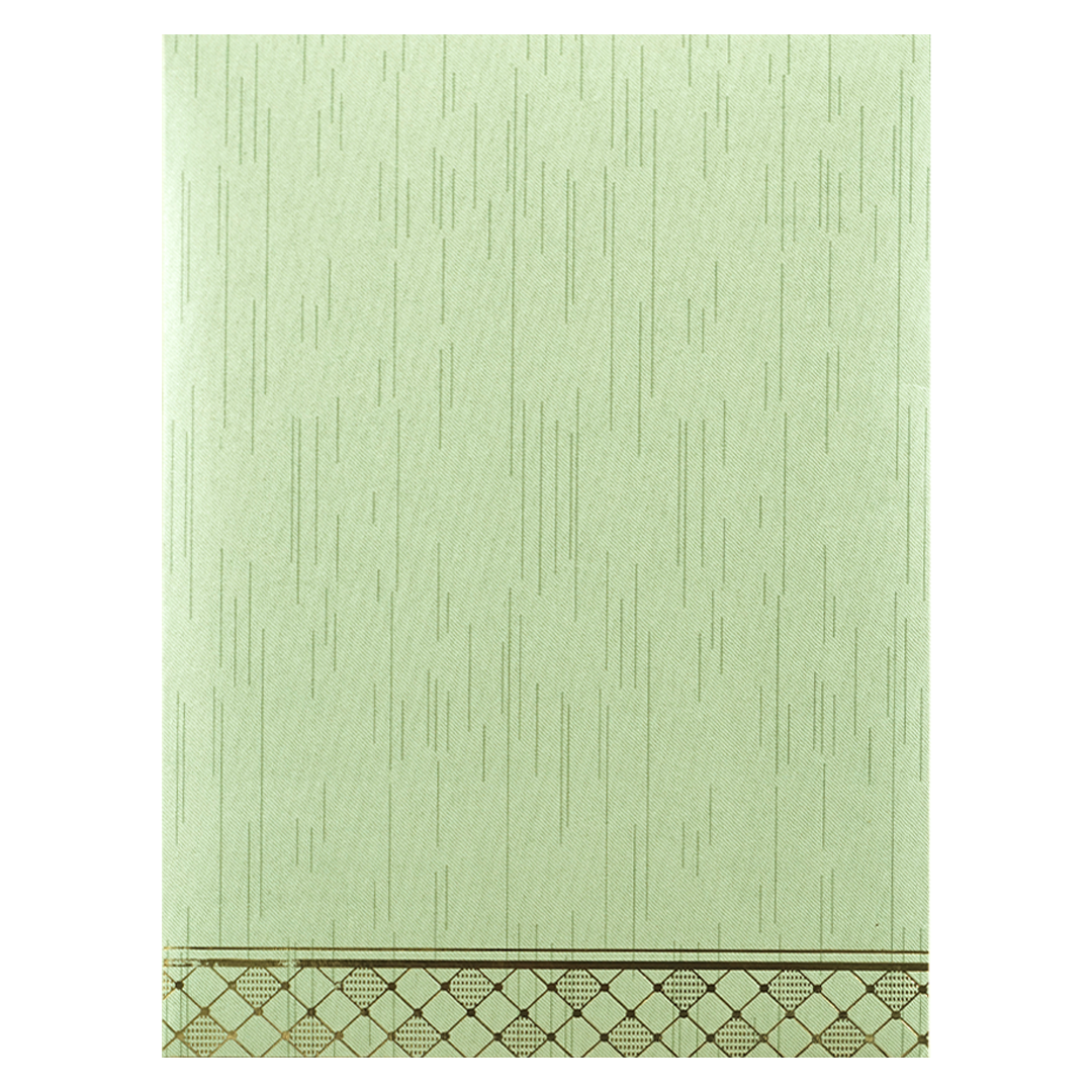 Green Ganesha Gatefold Wedding Card-KNKR040GN