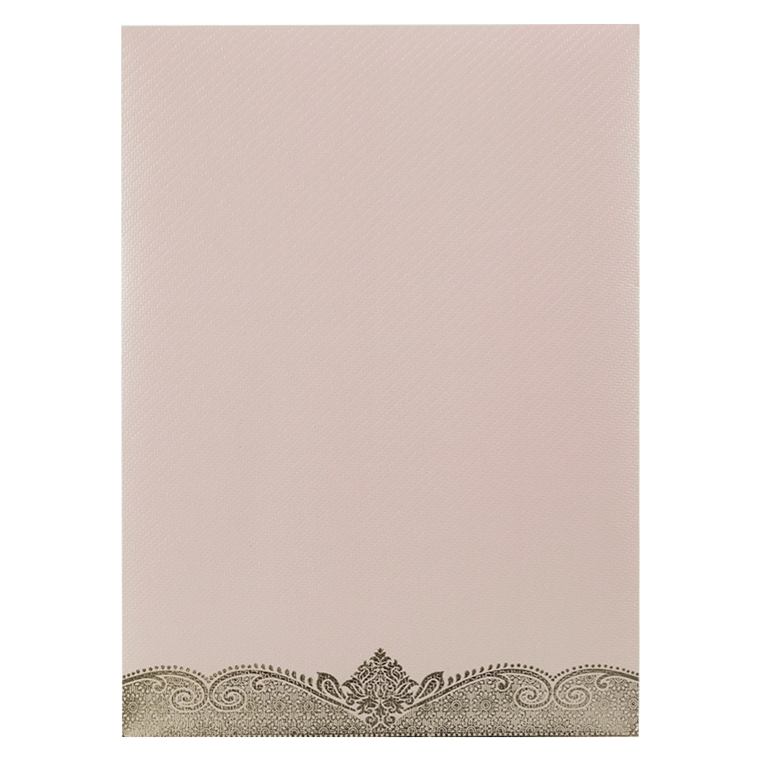 Pink Gold Umbrella Wedding Card-KNKTPL024