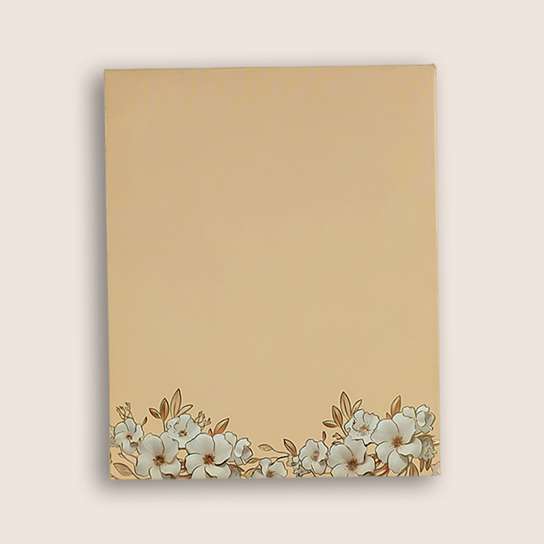 Pink Padded Floral Pattern Wedding Card - KAA06360