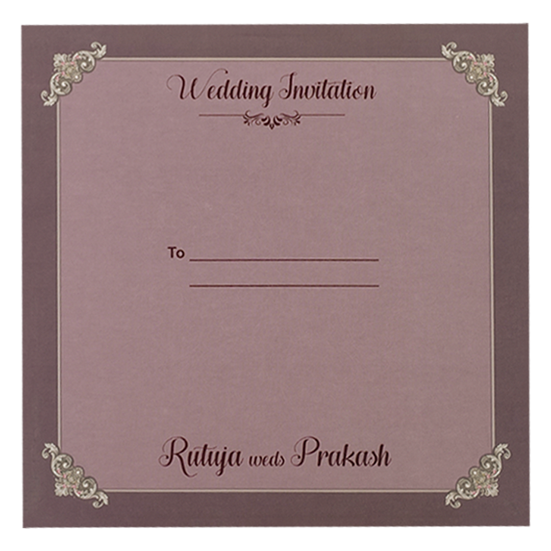 Maroon Floral Wedding Card-KSI65030