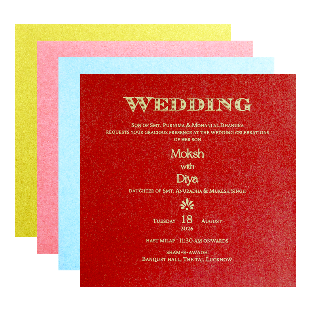 Pink Gold Floral Wedding Card-KPR06130