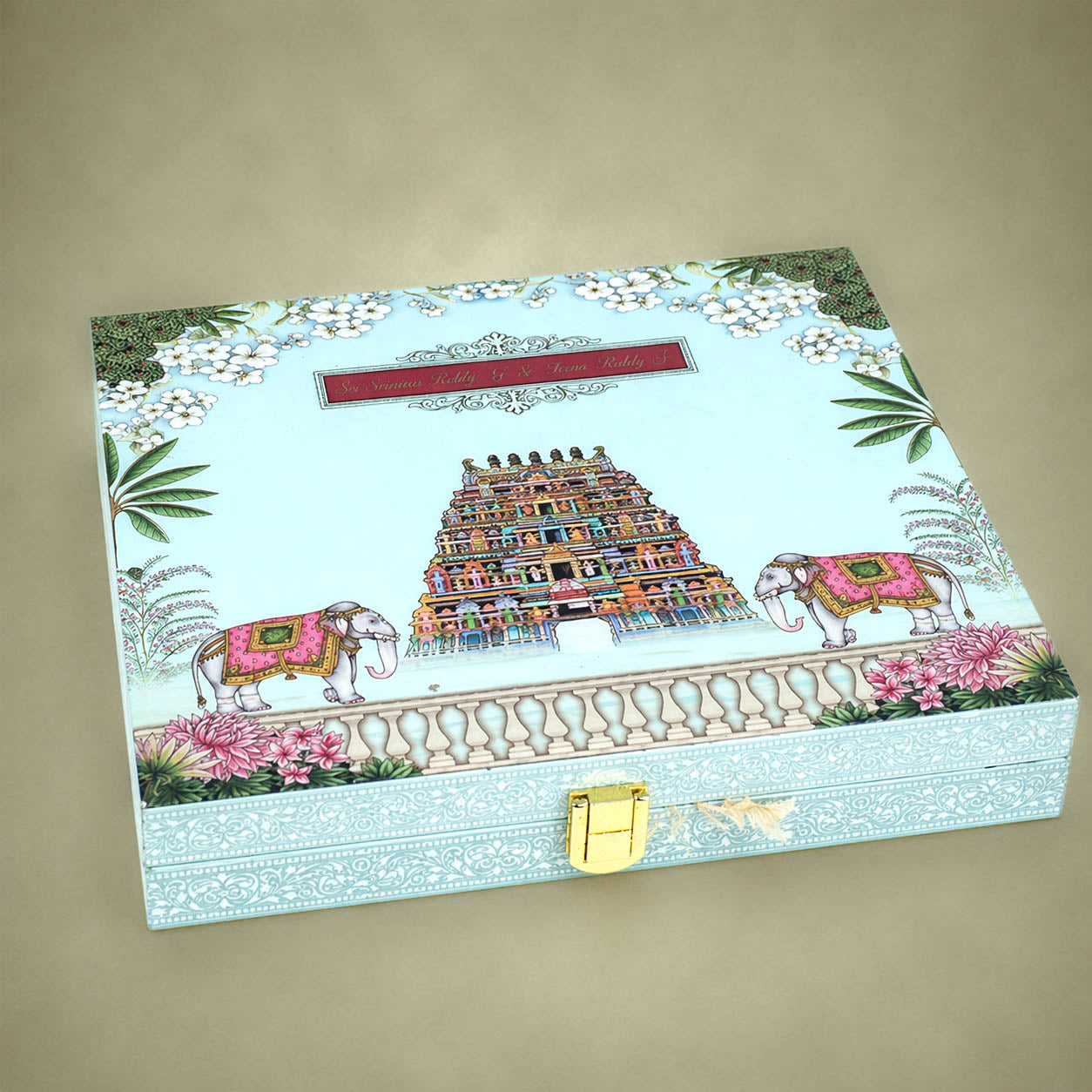 Blue Premium Temple Arch Luxury Invitation Box – KNLW202572