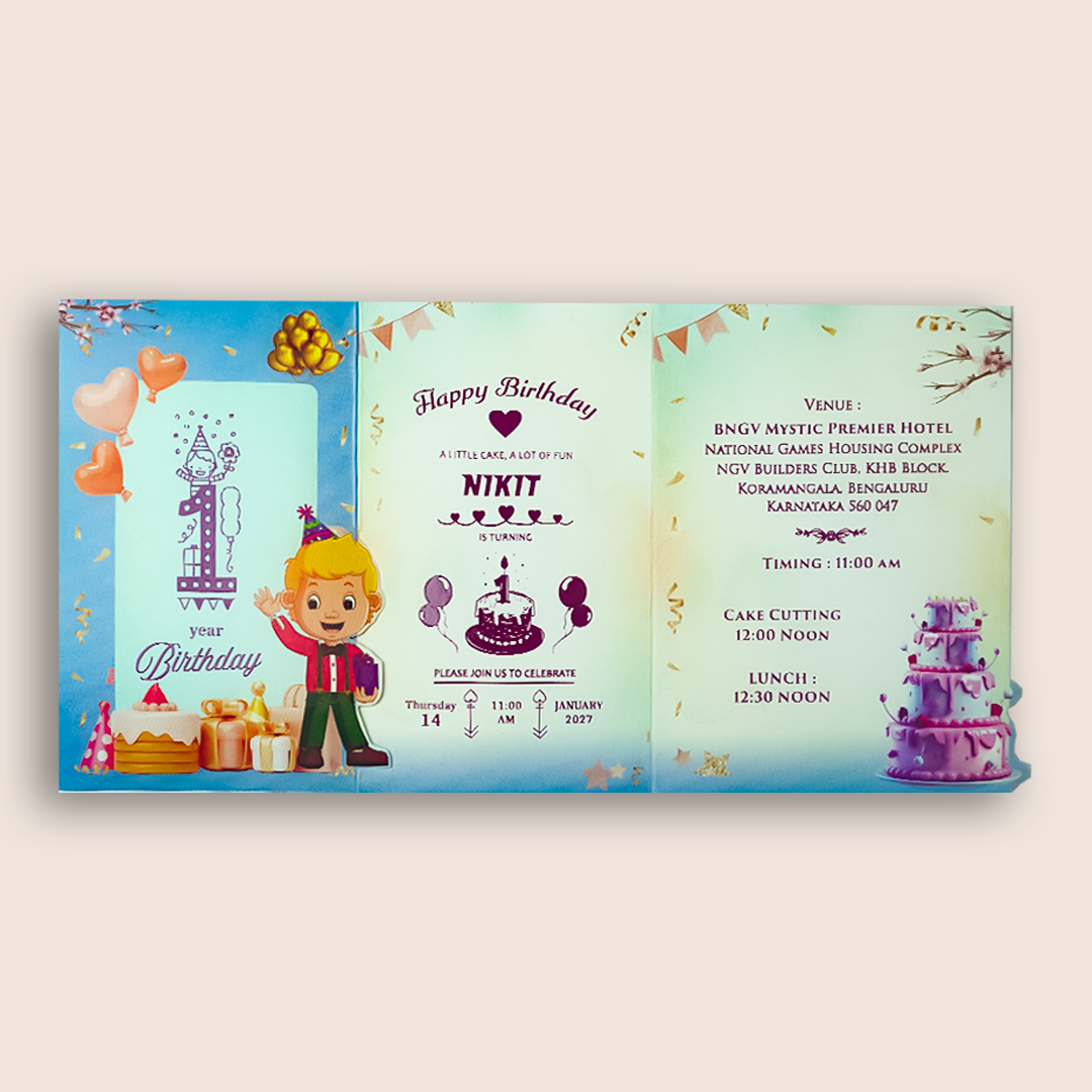 Blue Boy Birthday Card-KNKRL116