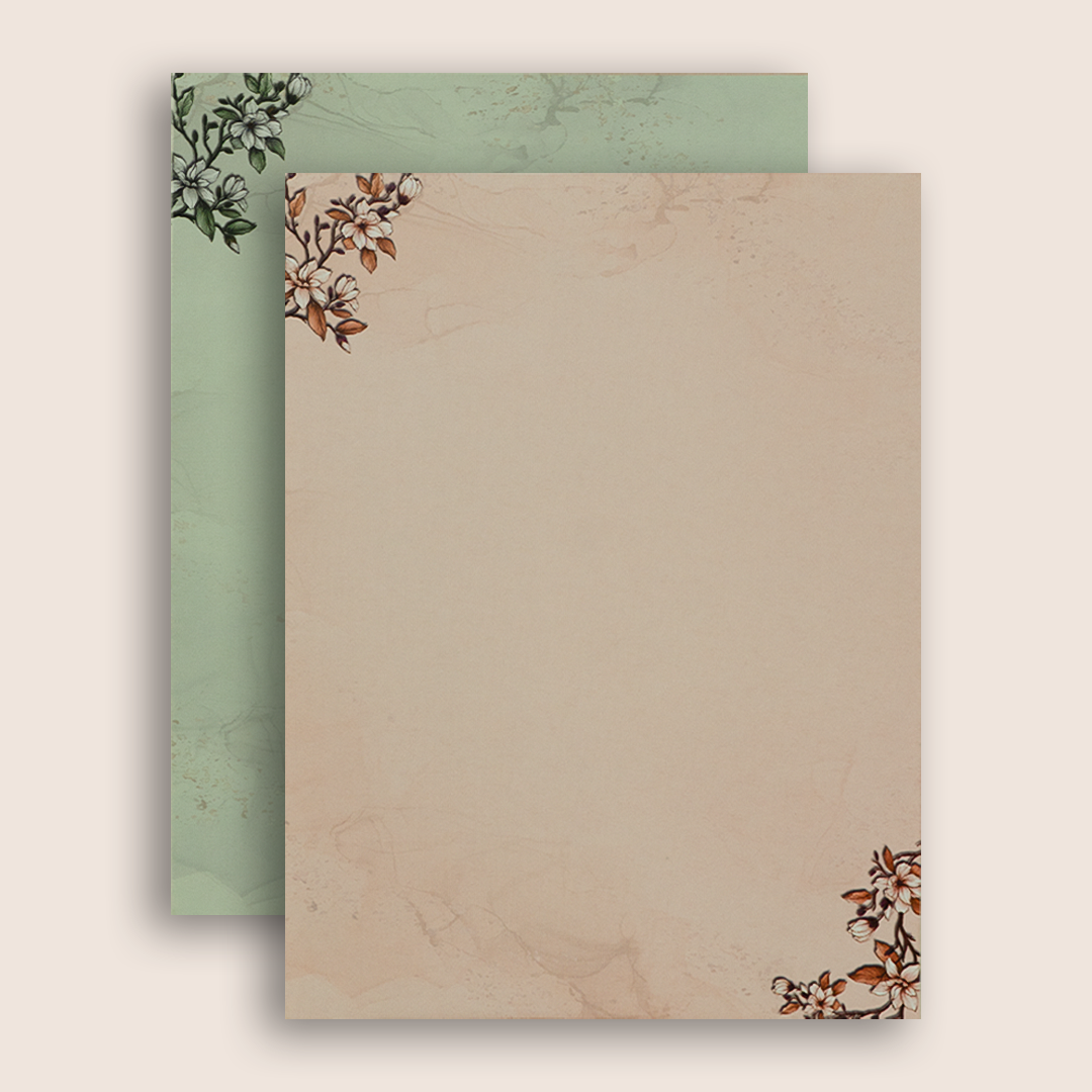 Grey Floral Door Style Wedding Invitation - KNKM8207
