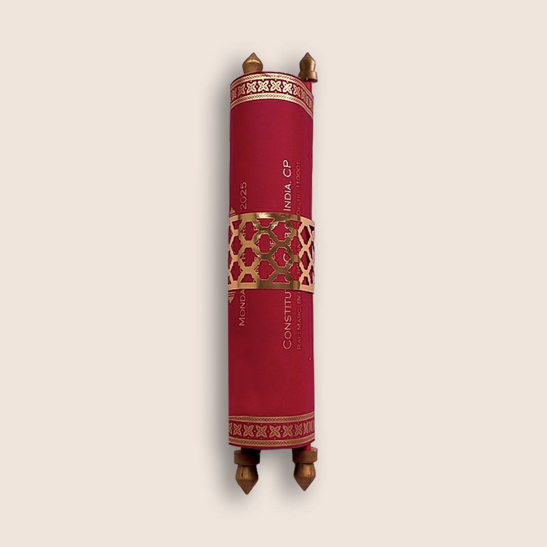Maroon Scroll Wedding Card Box Set - KNLW202559