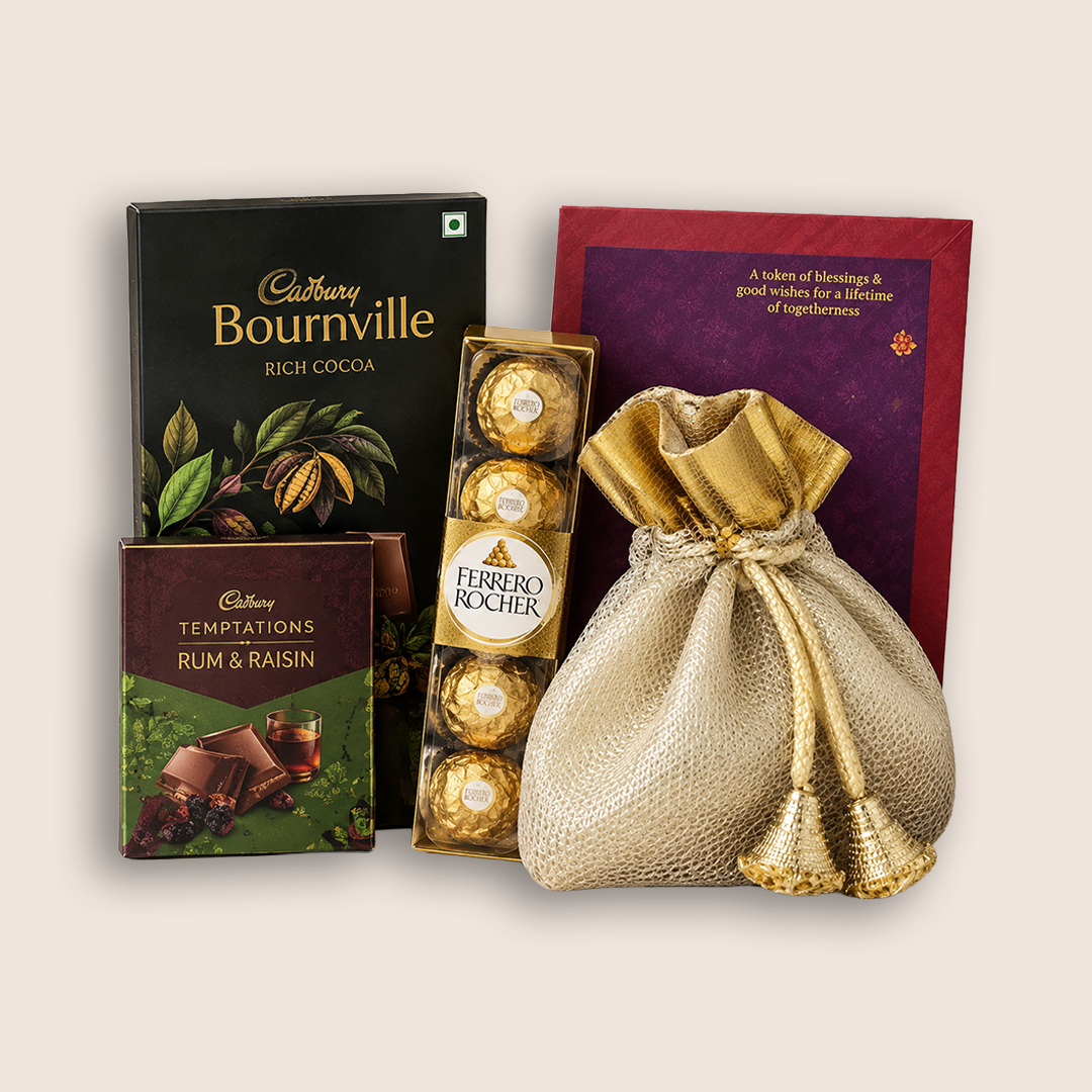 Golden Bloom Luxury Tray Gift Hamper - KLGH0130