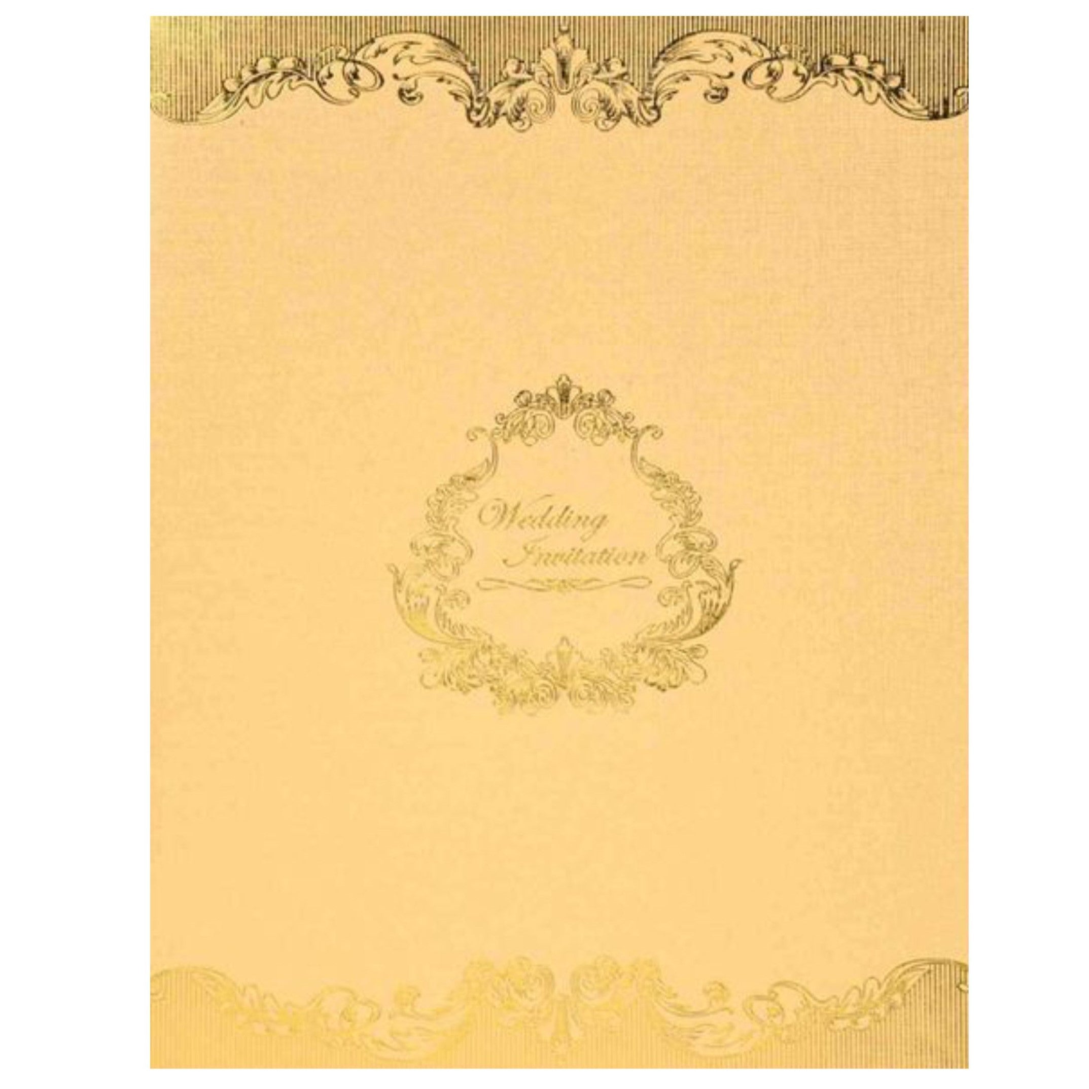 Pleasant Cream Shading with Gold foiling Wedding Card