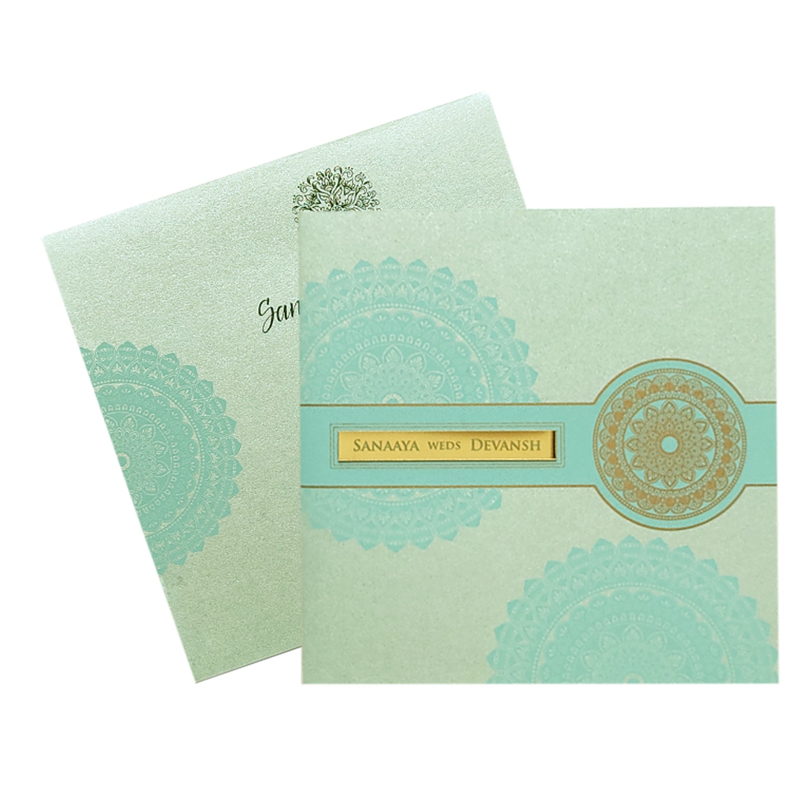 Blue Design Invitation Card-KRC29712