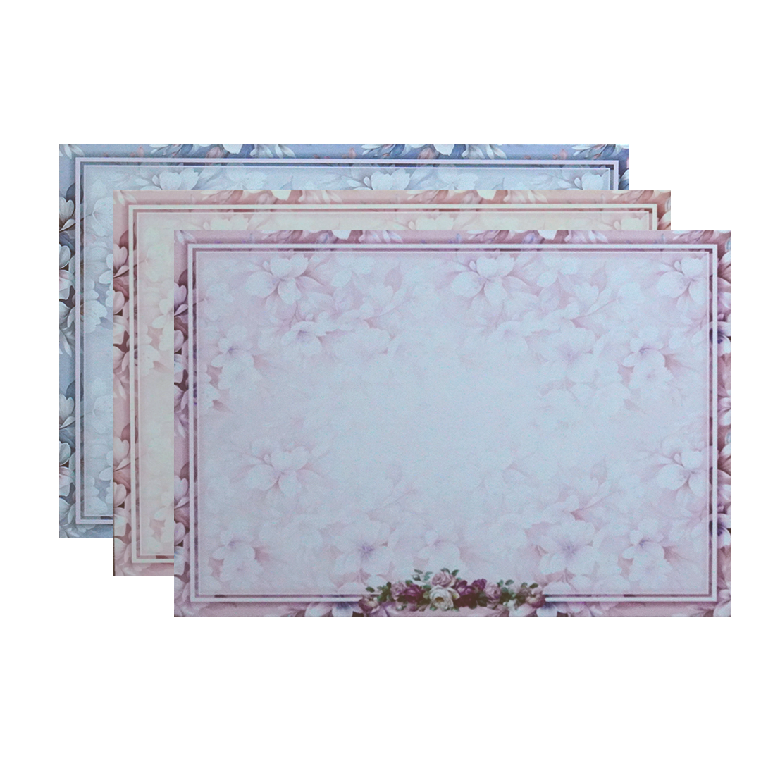 Grey Floral Nameplate Box Invitation Card-KNTN6202