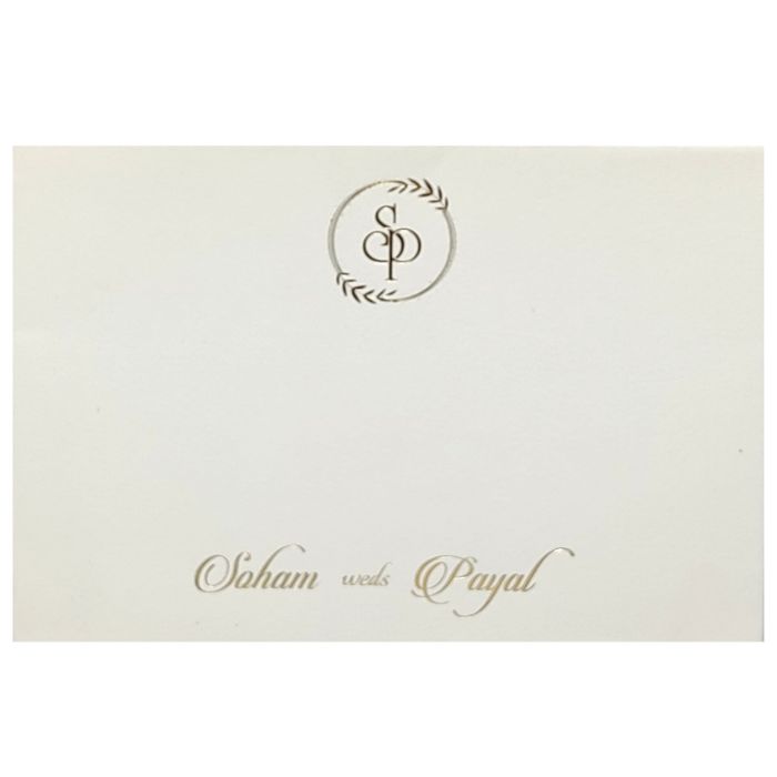 White Floral Invitation Card-King of Cards