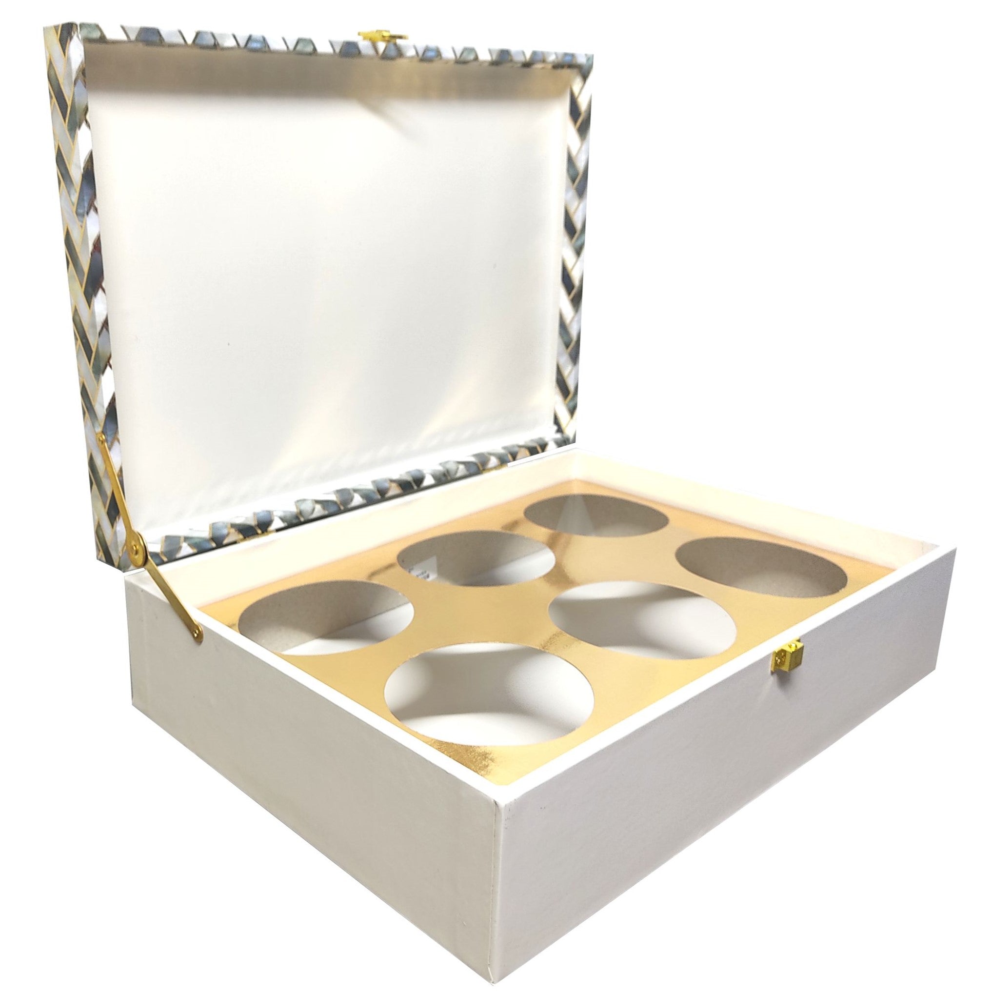 White And Grey Large Box Invitation-KBX0601-King of Cards