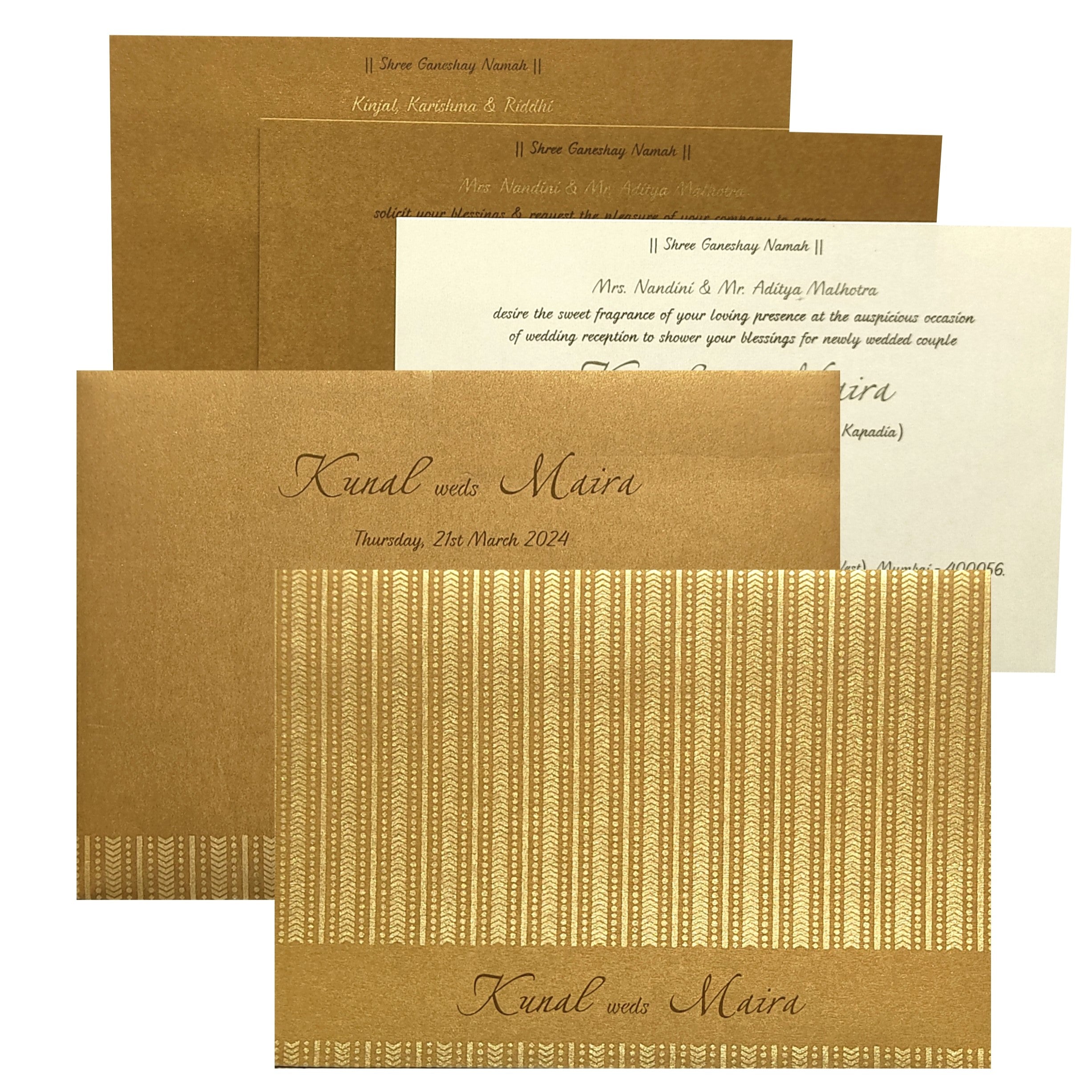 Brown Gold Design Invitation Card-King of Cards