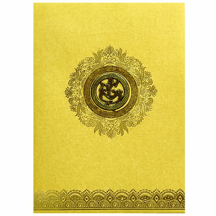 Gold Metallic Royal Gold Foiling Design Invitation Card-KNCM16GG-King of Cards