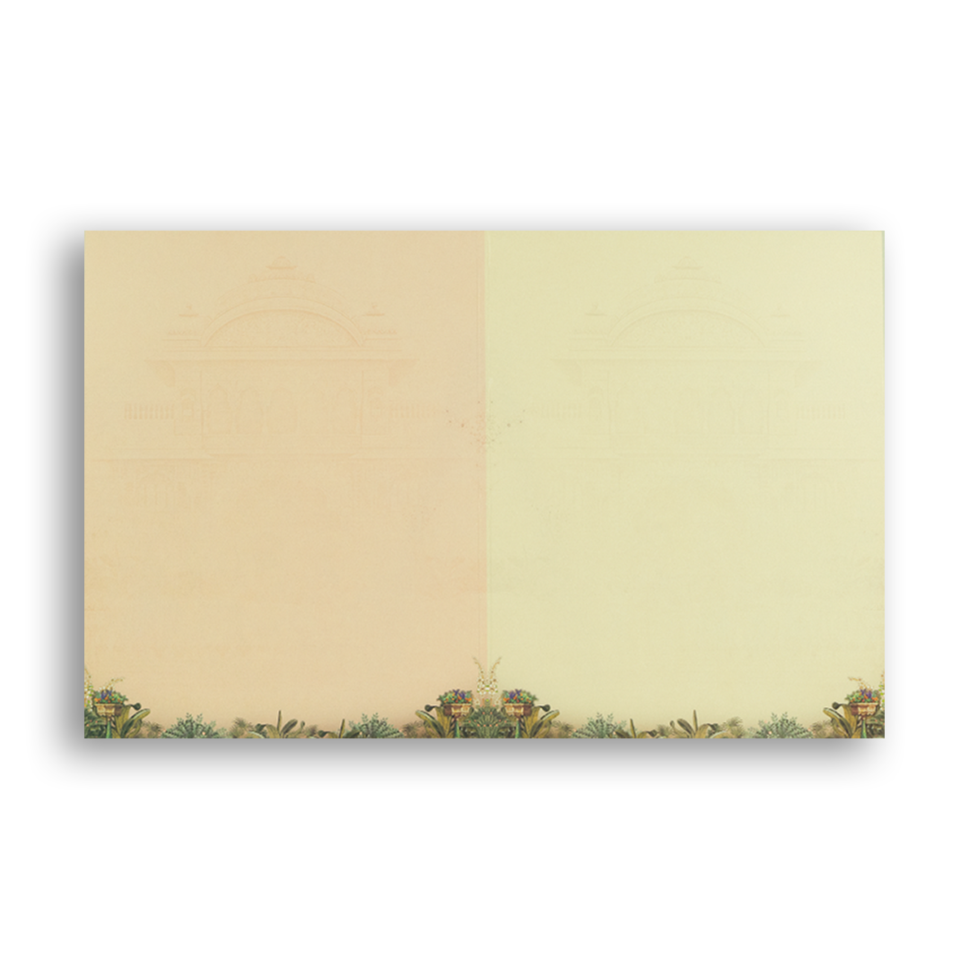 Cream Royal Palace Elephant Wedding Card - KAA05120