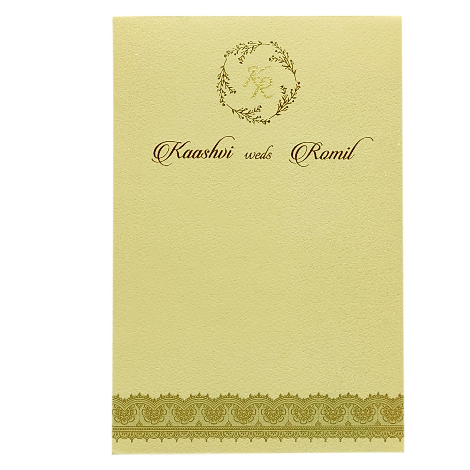 Gold modern and Elegant Wedding Invitation Card-King of Cards