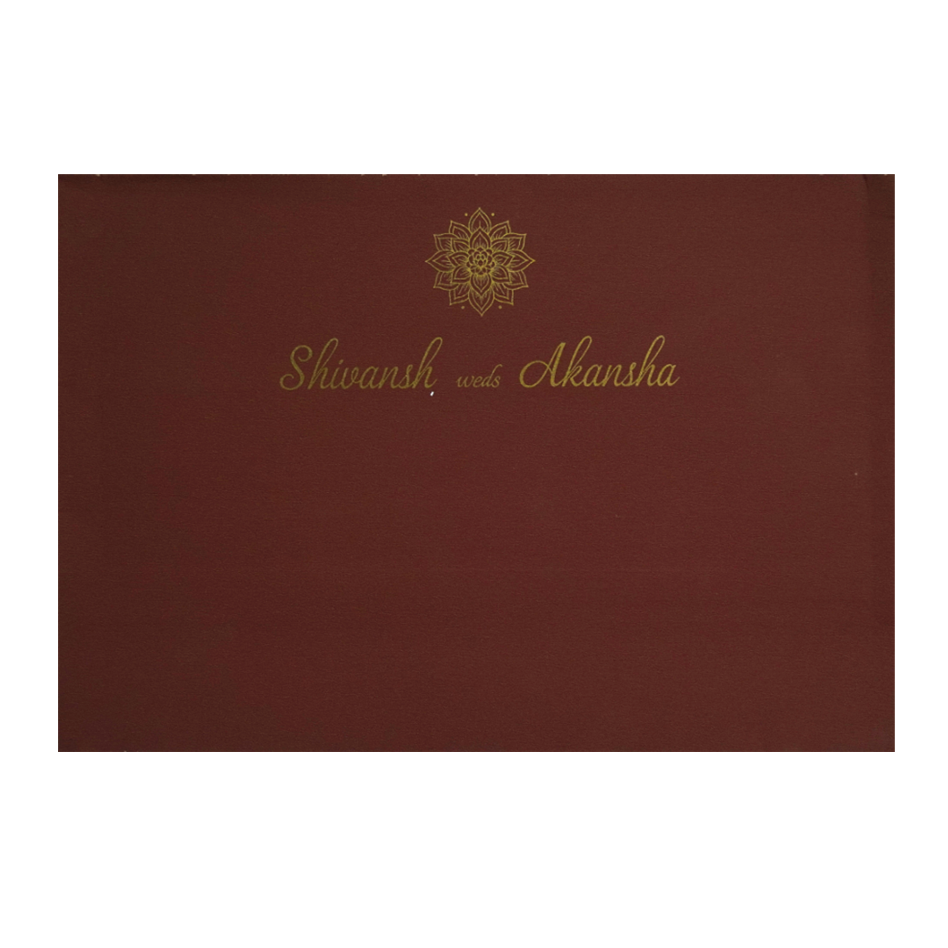 Wine Red Wedding Card-KRC30691