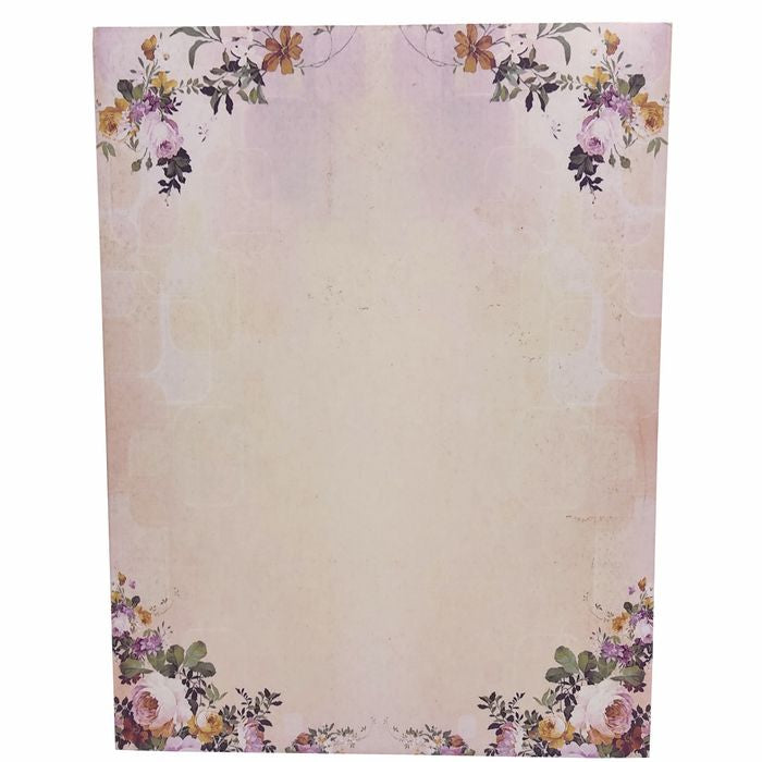 Multicolour Floral Design in Offset With Name Plate-King of Cards