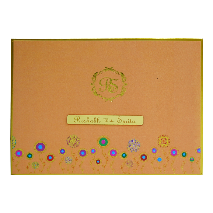 Orange Padded Designs Wedding Card-King of Cards