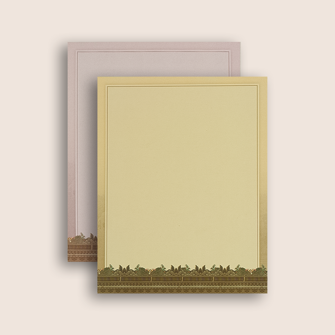 Brown Jharokha Bride Groom Padded wedding Invitation - KAA06380
