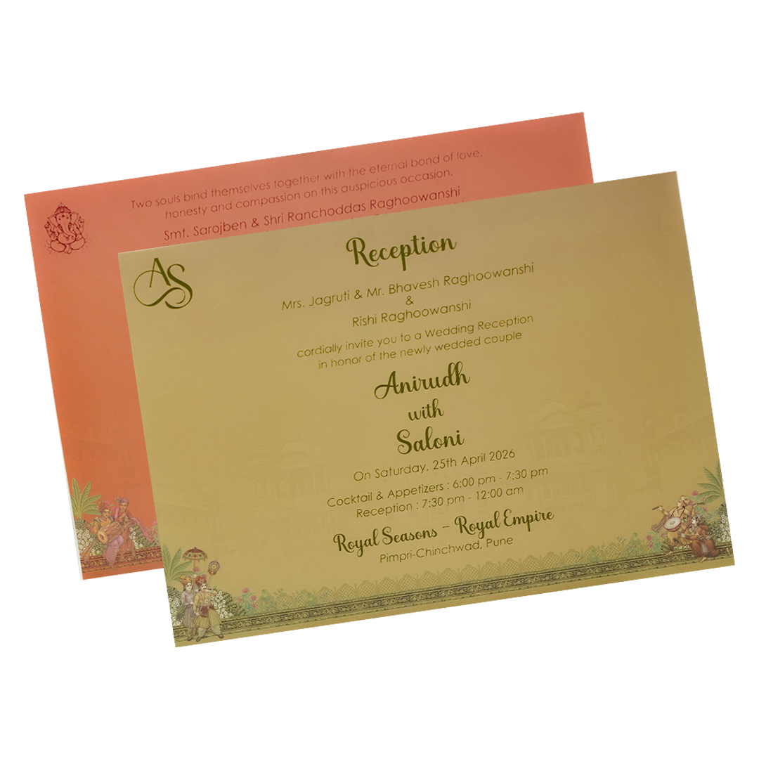 Royal Red Baraat Bag Style Wedding Card-KSI65080